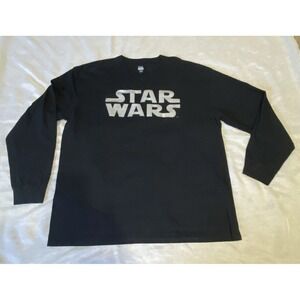 Star Wars T-Shirt Men's Black Size XXL Long Sleeve Pullover Disney Parks